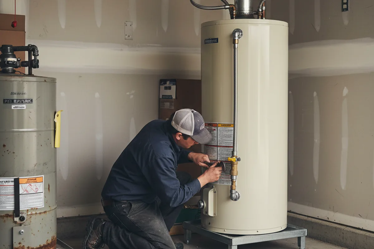 Water heater and shutoff valve replacement in Four Lakes